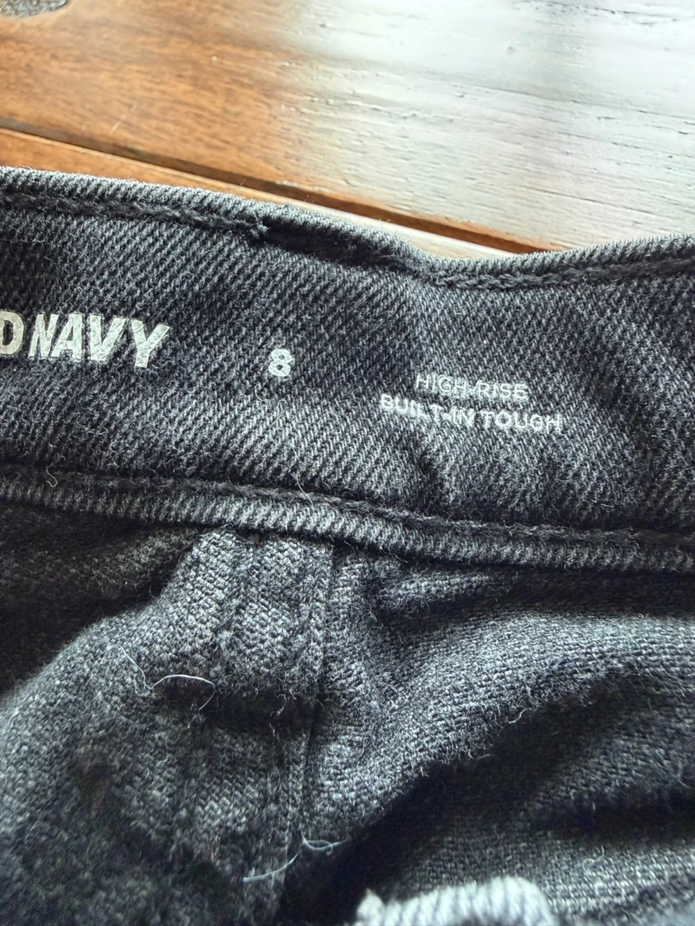 Old Navy kids size 8 Black High-Rise Denim Shorts